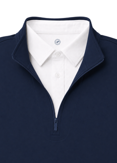 Quarter Zip w/ Built in Polo Collar | Navy
