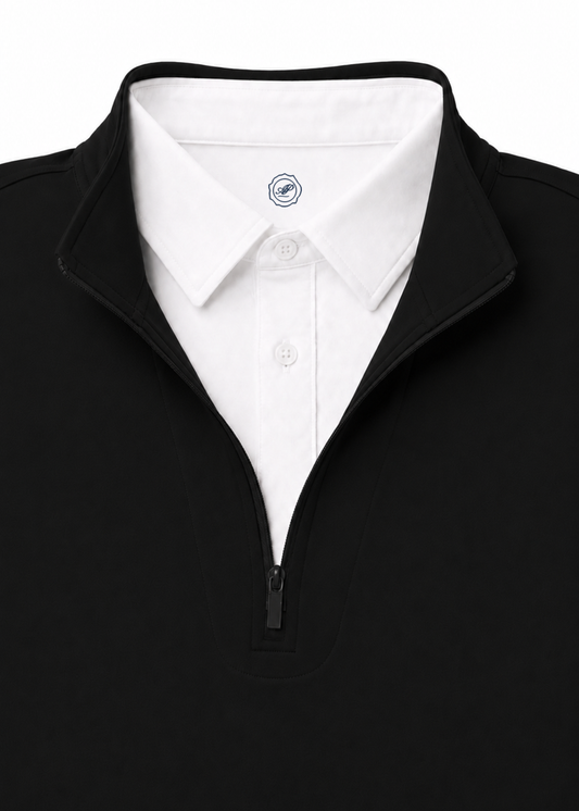 Ashford & Pratt quarter-zip, black