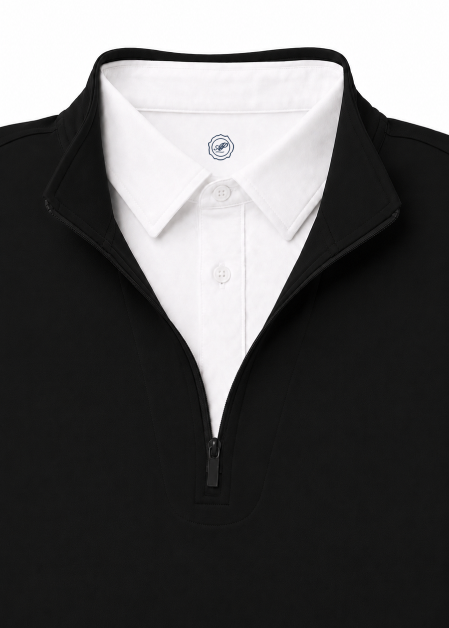 Ashford & Pratt quarter-zip, black